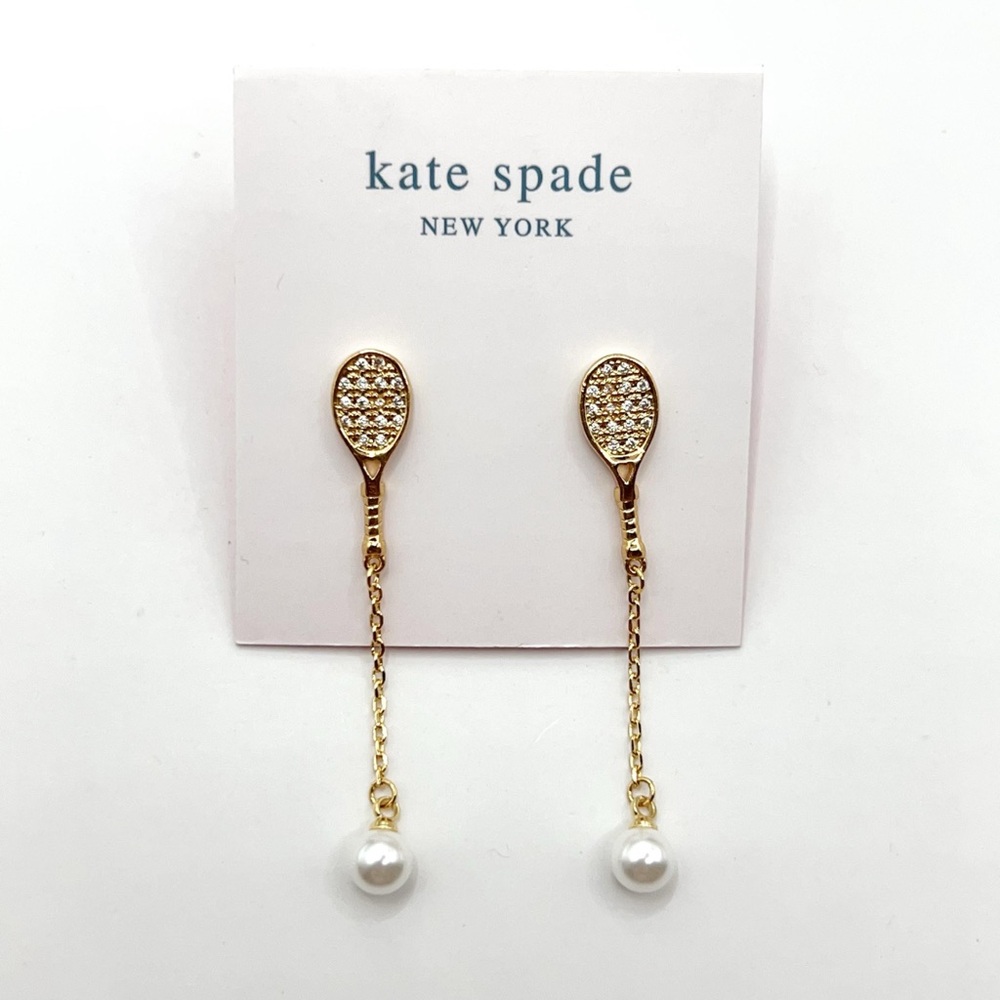 KS101-Kate Spade tennis racket earrings